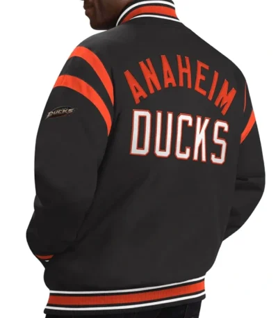 Anaheim Ducks Tailback Black Varsity Jacket