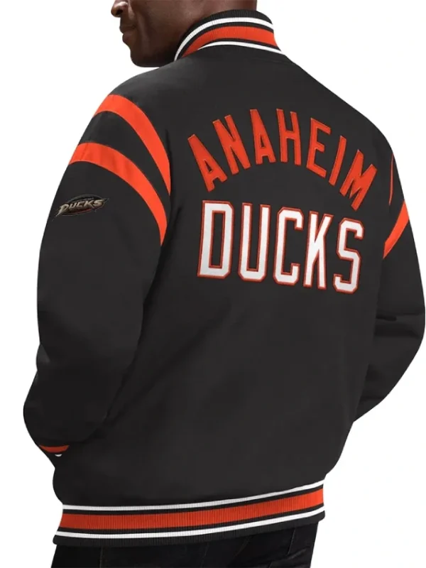 Anaheim Ducks Tailback Black Varsity Jacket