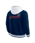 Atlanta Braves Navy Cotton Hooded Jacket