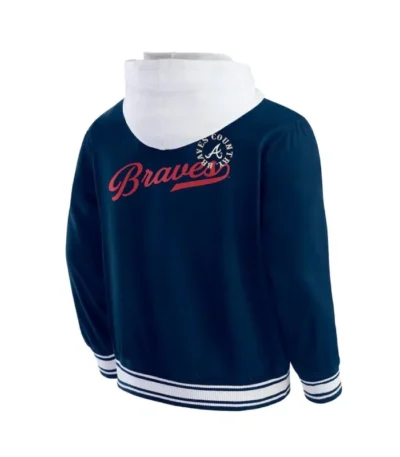 Atlanta Braves Navy Cotton Hooded Jacket