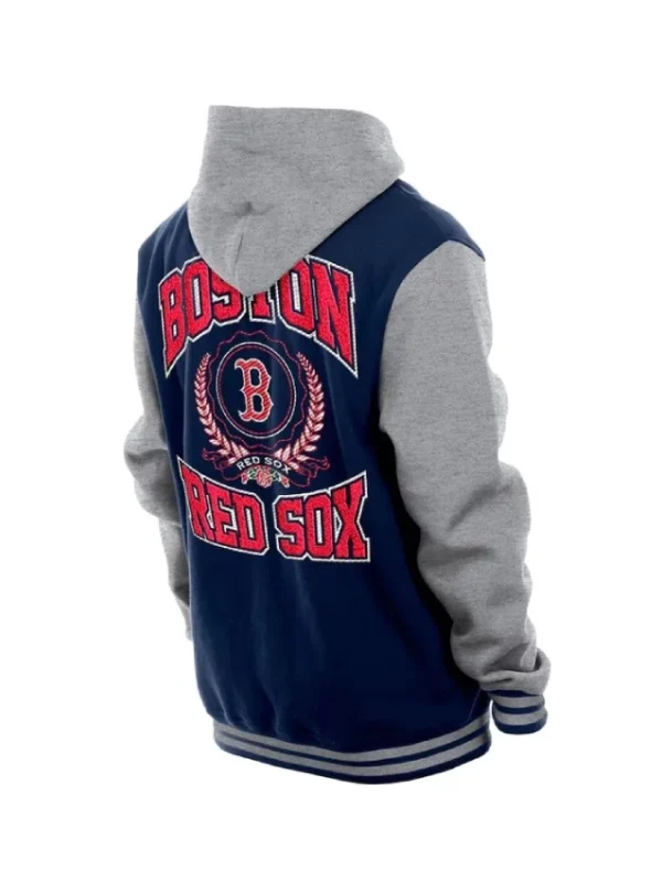 Throwback Prep Boston Red Sox Navy Hoodie Jacket