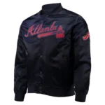 Navy Wordmark Atlanta Braves Full-Snap Jacket