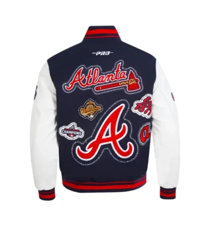 Atlanta Braves Diy Pick Stitch Classic Rib Varsity Jacket