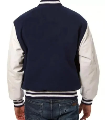 Navy/White Atlanta Braves Full-Snap Varsity Jacket