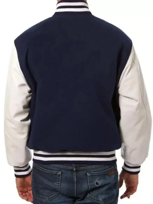Navy/White Atlanta Braves Full-Snap Varsity Jacket