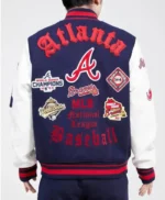 Old English Atlanta Braves Varsity Jacket