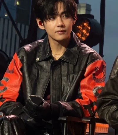 BTS Swimside Event Kim Taehyung USA Leather Jacket