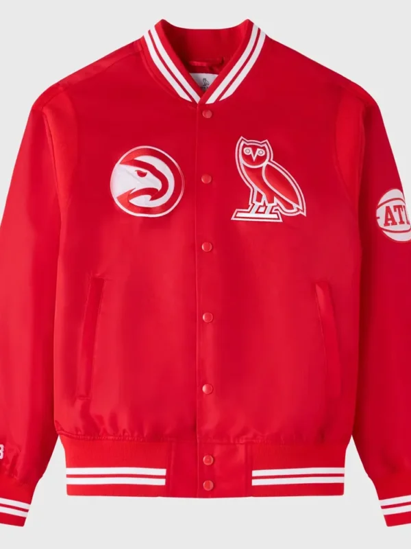 OVO Atlanta Hawks Red Jacket