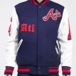 Old English Atlanta Braves Varsity Jacket