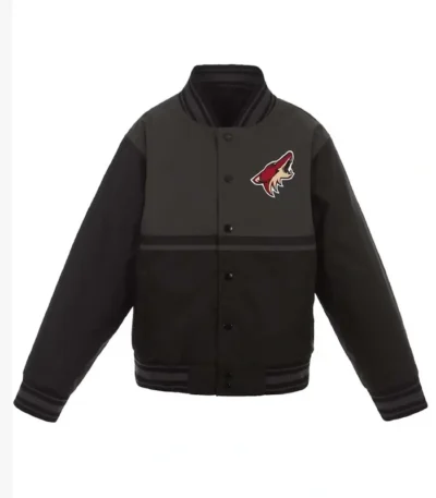 Poly Twill Youth Arizona Coyotes Gray/Black Jacket
