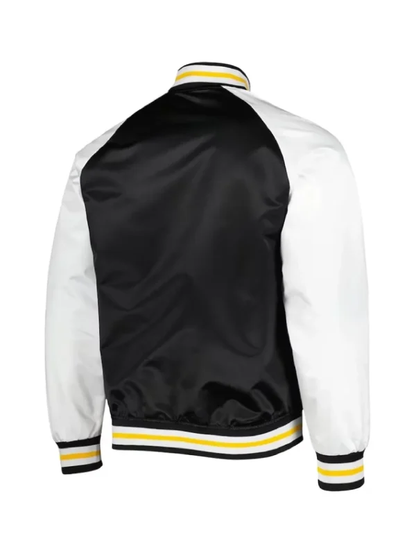 Boston Bruins Prime Time Black and White Satin Jacket