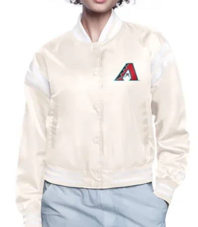 Arizona Diamondbacks Printed Logo Varsity Satin Jacket