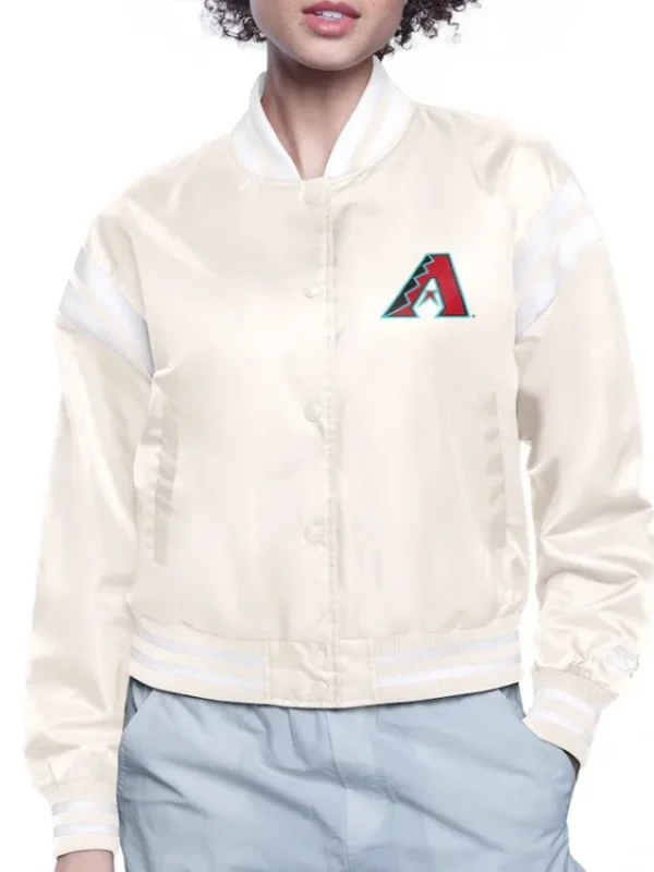 Arizona Diamondbacks Printed Logo Varsity Satin Jacket