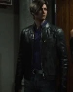 Resident Evil Infinite Darkness Leon Leather Jacket