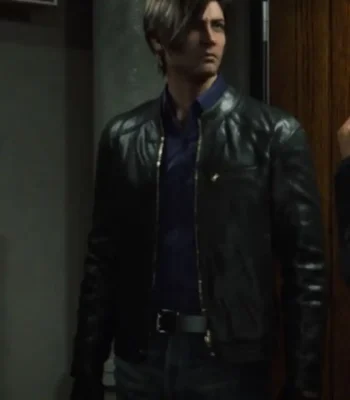 Resident Evil Infinite Darkness Leon Leather Jacket