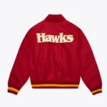 Red Atlanta Hawks Satin Full-Zip Jacket