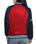 Red/Navy Atlanta Braves Home Run Varsity Satin Jacket