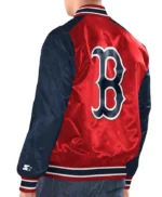 Boston Red Sox Renegade Red/Navy Varsity Satin Jacket