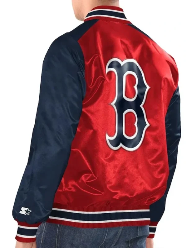 Boston Red Sox Renegade Red/Navy Varsity Satin Jacket