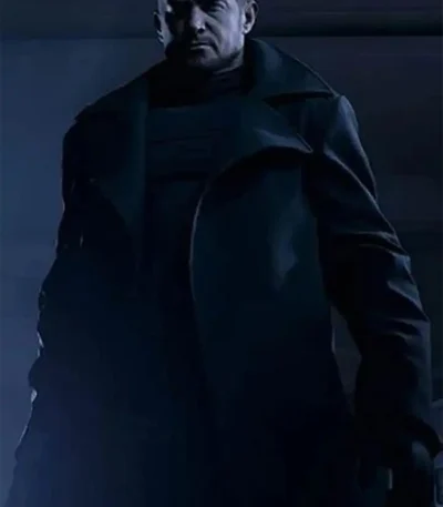 Resident Evil 8 Chris Redfield Black Long Trench Coat