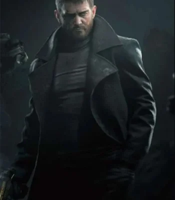 Resident Evil 8 Chris Redfield Black Long Trench Coat