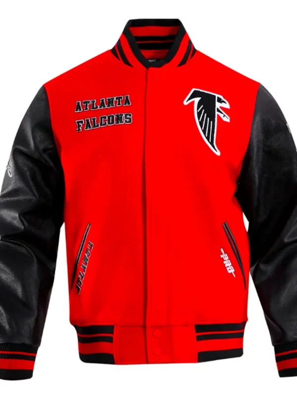 Retro Atlanta Falcons Classic Rib Varsity Jacket