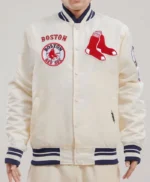 Retro Boston Red Sox Classic Rib Satin Jacket