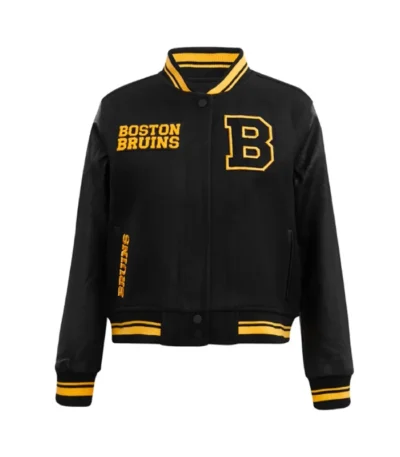 Retro Classic Rib Boston Bruins Varsity Jacket