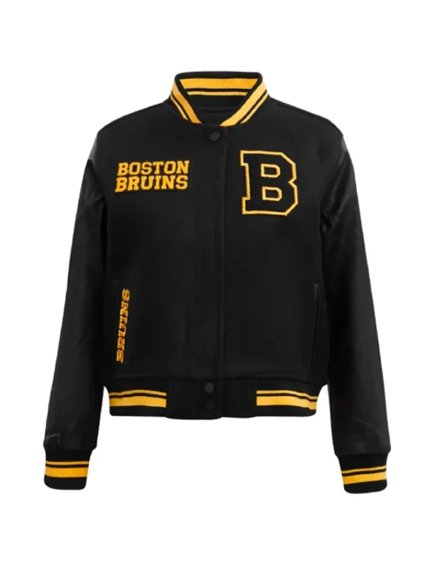 Retro Classic Rib Boston Bruins Varsity Jacket