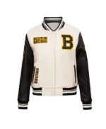 Retro Classic Rib Boston Bruins Varsity Jacket