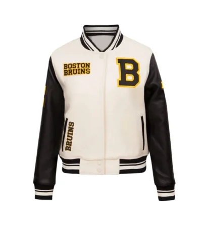 Retro Classic Rib Boston Bruins Varsity Jacket
