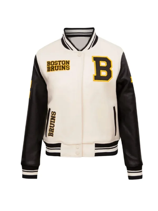 Retro Classic Rib Boston Bruins Varsity Jacket