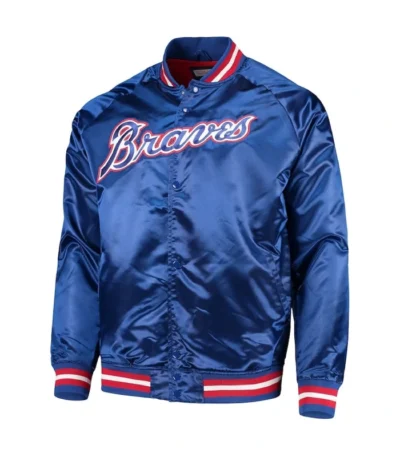 Royal Atlanta Braves Lightweight Satin Jacket