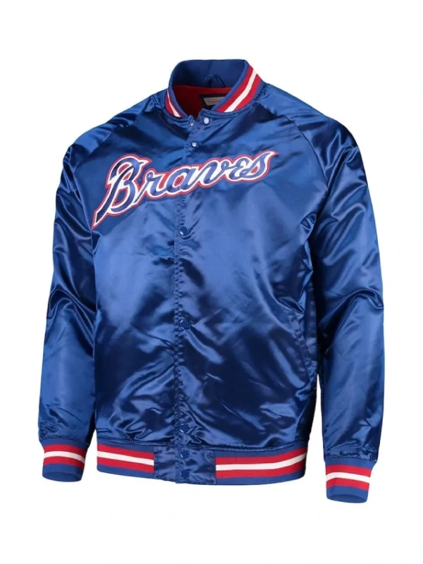 Royal Atlanta Braves Lightweight Satin Jacket