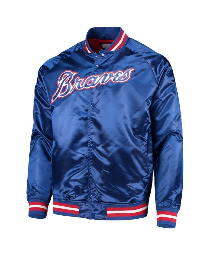 Royal Atlanta Braves Lightweight Satin Jacket Royal Atlanta Braves Lightweight Satin Jacket