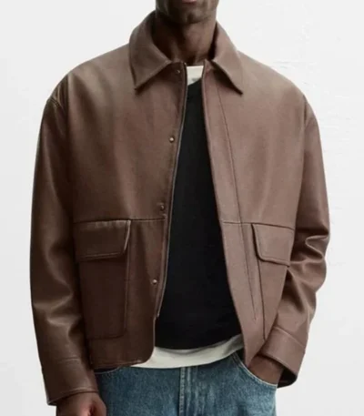 Sean Freeman Beyond the Gates Brown Leather Jacket