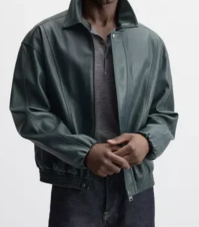 Sean Freeman Beyond the Gates Green Leather Jacket
