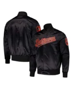Baltimore Orioles Wordmark Black Satin Jacket