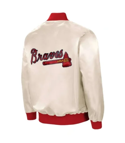 The Ambassador Home Atlanta Braves Cream Satin Jacket