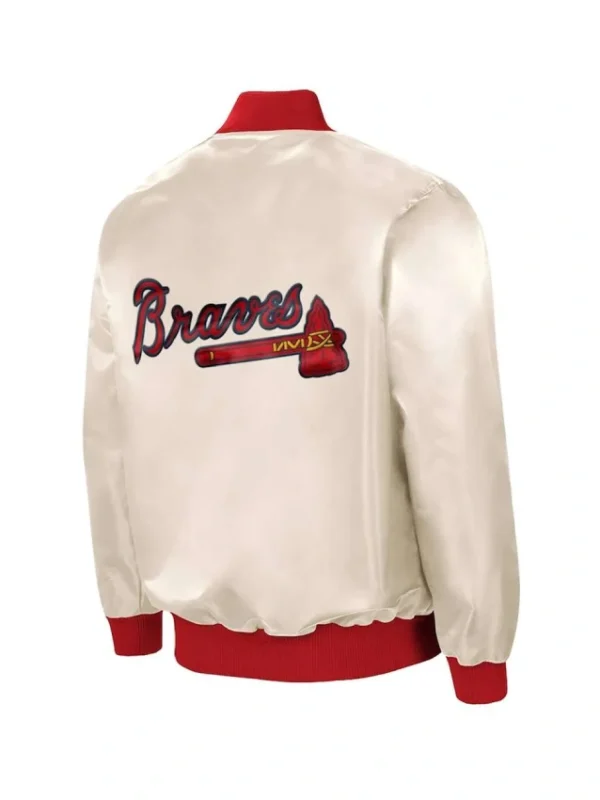 The Ambassador Home Atlanta Braves Cream Satin Jacket