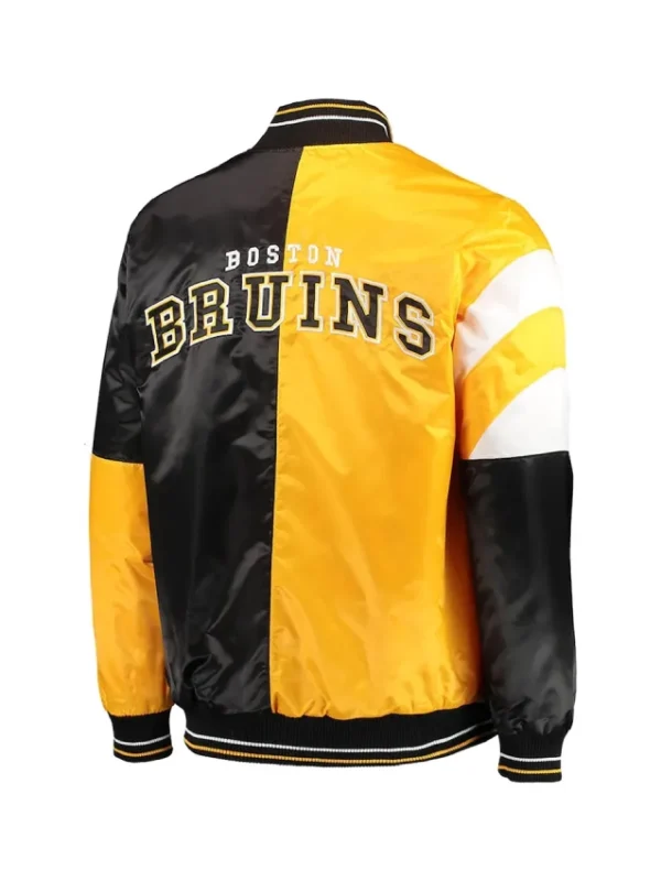 Black/Gold Boston Bruins The Leader Satin Jacket