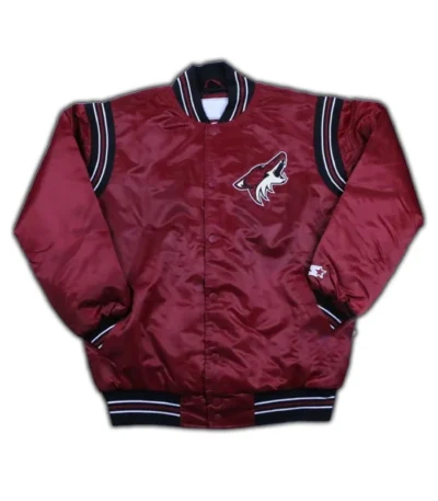 Arizona Coyotes Satin Maroon Jacket
