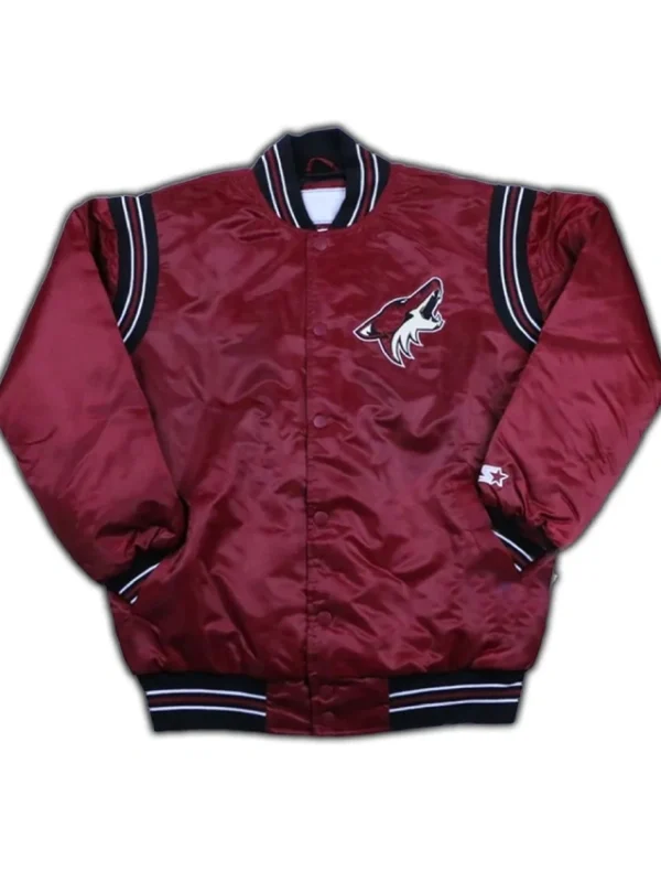 Arizona Coyotes Satin Maroon Jacket