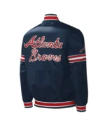 Atlanta Braves Midfield Varsity Navy Satin Jacket
