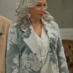 Tamara Tunie Beyond The Gates Grey And White Floral Coat