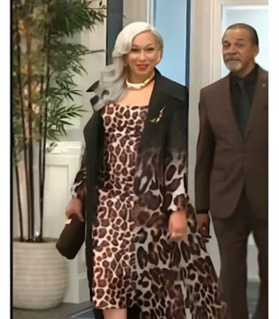 Tamara Tunie Beyond The Gates Ombre Leopard Coat