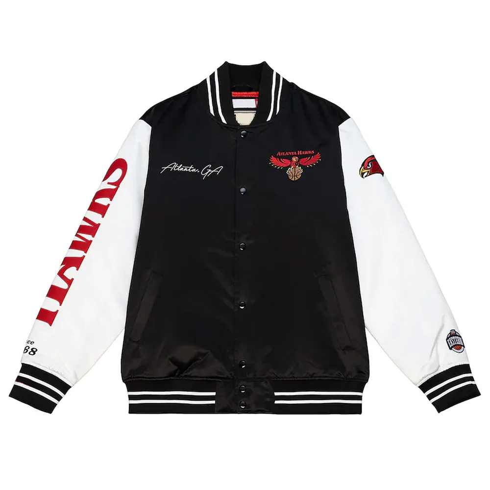 Team Origins Atlanta Hawks Black and White Jacket Team Origins Atlanta Hawks Black and White Jacket