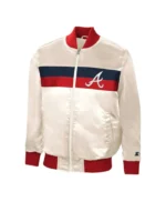 The Ambassador Home Atlanta Braves Cream Satin Jacket