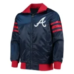 The Captain II Atlanta Braves Navy Satin Jacket