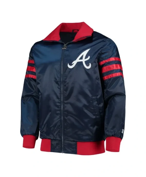 The Captain II Atlanta Braves Navy Satin Jacket